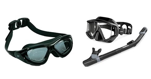 swimming goggles VS snorkel mask