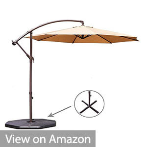 Le Papillon 10-ft Offset Hanging Patio Umbrella
