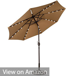 Sundale Outdoor Solar Powered LED Umbrella