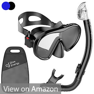 Adult Dry Snorkel Set - Clear View Scuba Diving Mask