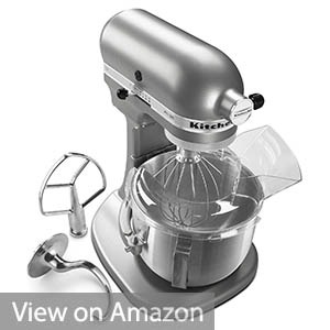 KitchenAid KSM500PSSM Pro 500 Series 10-Speed 5-Quart Stand Mixer, Silver Metallic
