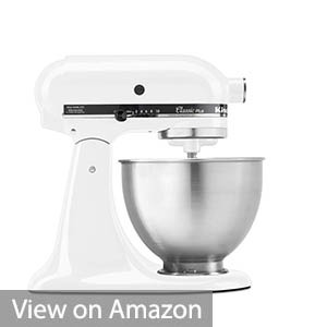 KitchenAid KSM75WH 4.5 Quart Classic Plus Stand Mixer