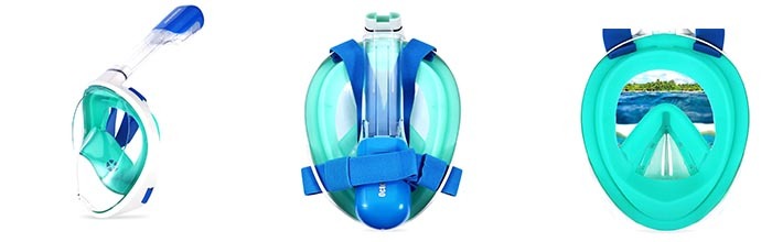 Details of Octobermoon Panoramic Full Face Snorkel Mask