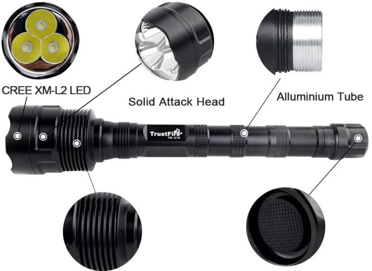 TrustFire TR-3T6 18650 LED Flashlight