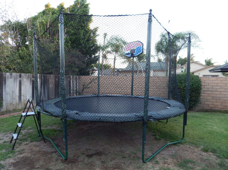 12’ trampolines will fit in average-size backyards